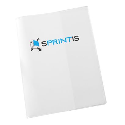 Covers for books and documents 180 x 260 mm, transparent, grained, 2-colours printed soft PVC  | transparent  | 2-coloured  | Screen printing  |   |  